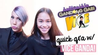 Quick QampA w Vice Ganda  GGV Behind the Scenes  ThatsBella [upl. by Alian]