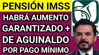 Urgente Pensión IMSS Habrá AUMENTO GARANTIZADO de aguinaldo en noviembre por pago mínimo [upl. by Ythomit]