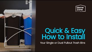 Quick amp Easy How to Install a Single or Dual Pullout Trash Bin kitchentips howtoinstall kitchen [upl. by Vokaay]