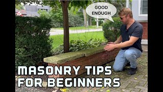 Masonry Tips for Beginners [upl. by Nilek]