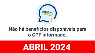 APLICATIVO CAIXA TEM BOLSA FAMÃLIA NÃƒO HÃ BENEFÃCIOS PARA O CPF INFORMADO O QUE FAZER [upl. by Anitap170]