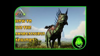 ARK  HOW TO USE THE AMARGASAURUS ABILITIES [upl. by Leopoldine]