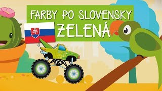 🇸🇰️️ Farby po slovensky ZELENÁ 💚🐸🐛🍀🥦 Farby pre deti ForMySonSK [upl. by Wack]