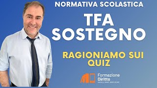 TFA SOSTEGNO Ragioniamo sui Quiz [upl. by Christine]