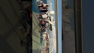 Cruise Ship going under the Florida Sunshine Skyway Bridge 🚢🌉 [upl. by Onitnatsnoc]