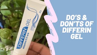 Do’s amp Don’ts of differin gel adapalene 01  adapalenegel differingel retinoids skincare [upl. by Nesyla561]