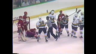 Link Gaetz punches Sabourin 92188 [upl. by Ellennaj506]