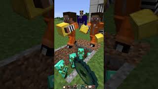 He Turned Friends to Stone But I Have Time Stop Skills shorts minecraft meme [upl. by Donelle]