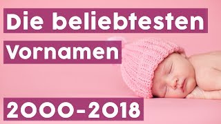 Schöne Vornamen Die beliebtesten Mädchen und Jungennamen seit 2000  NAMEN [upl. by Rennat]