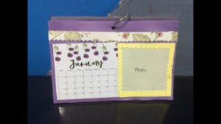 DIY Desk Calendar Handmade Calendar 2019 Handmade crafters by Manavi Sanghvi [upl. by Dorri]