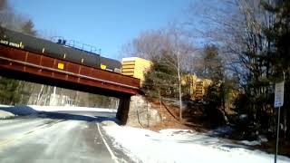 OLD CSXPAR freight train passing over Wells ME [upl. by Yesiad]