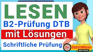 Lesen B2  Prüfung für den Beruf  DTB  Schriftliche Prüfung mit Lösungen  2024 [upl. by Corine]