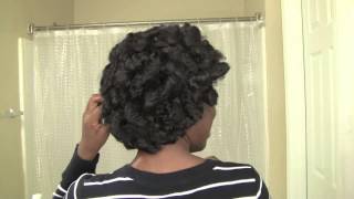 4c Hair Solution Roller Set Curls No Rollers [upl. by Esetal]