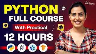 PYTHON Full Course for Beginners in 12 Hours  Learn Python Programming with Practical 202425 [upl. by Anayhd520]