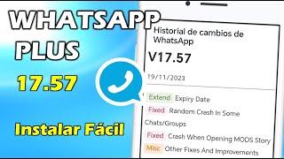 NUEVO WHATSAPP PLUS Ultima Versión  Whatsapp Plus Extremo  Ultimo Whatsapp Plus 2023 [upl. by Egedan]