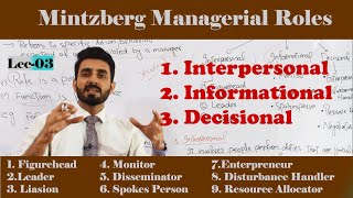 Lec3 Mintzberg Managerial Roles Principles of Managerial Finance BBAMBA [upl. by Sunshine]