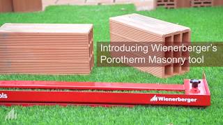 Wall Solution Wienerberger Porotherm Masonry tool [upl. by Beverie]