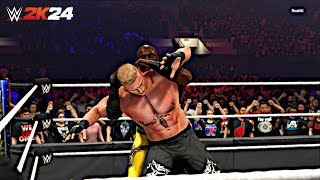 WWE 2K24 Clash of Titans  Bobby Lashley vs Brock Lesnar Showdown  WWE 2K24 Gameplay [upl. by Ahcire]