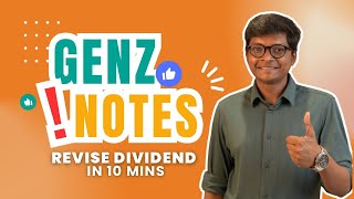 GenZ Notes  Revise Dividend in 10 Minutes Before Exam Day  CA Inter Law Jan  May  Sep 2025 [upl. by Olegnalehcim]