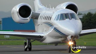 The Beautiful Cessna Citation 750 X N750GF  LandingTaxiTake off  Gloucestershire Airport [upl. by Odrude416]