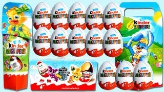 16 Kinder Surprise Eggs Unboxing Old Series from 2007  2008  2009 Kinder Surprise Eggs [upl. by Araccot20]