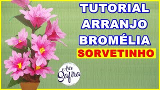 Bromélia sorvetinho aprenda a montar um lindo arranjo com flores de eva [upl. by Annas]