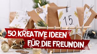 Adventskalender Befüllen 2024 50 kreative Geschenkideen für Frauen  Freundin [upl. by Myrilla]