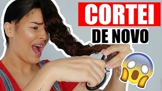 COMO CORTAR CABELO CACHEADO SOZINHA [upl. by Sharma]