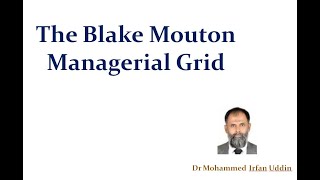 Blake Mouton Managerial Grid [upl. by Pernick]