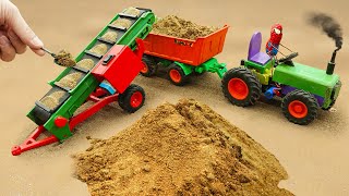 Diy tractor Bulldozer making mini Road Construction  diy Conveyor Transporting Sand  HP Mini [upl. by Eramal]