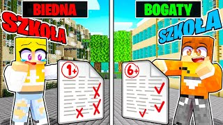 BOGATY UCZEŃ vs BIEDNY UCZEŃ W SZKOLE w Minecraft [upl. by Anairuy]