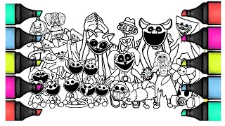 Poppy Playtime Chapter 4 Big Coloring Pages newHow to Color ALL Bosses from All Chaptersncs music [upl. by Pulchia375]