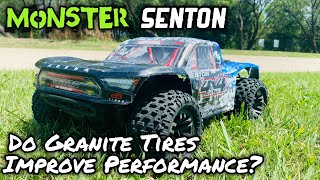 Arrma Senton 4x4 3s blx  aka the Monster Senton  Run with Granite tires [upl. by Fu]