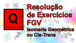 Química Orgânica  Isomeria Geométrica resolução de exercícios [upl. by Irot]