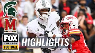 Michigan State Spartans vs Maryland Terrapins Highlights  FOX College Football [upl. by Queenie]