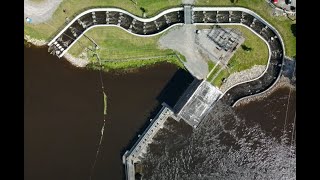 Drone view of the Heuvelton Naturelike Fishway Heuvelton NY June 25 2022 [upl. by Eelrac]