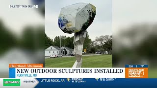 New outdoor sculptures installed in Perryville [upl. by Cann]