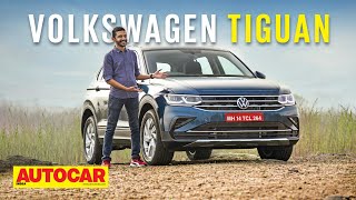 2021 Volkswagen Tiguan review  Premium VW SUV back as a 5 seater  First Drive  Autocar India [upl. by Garneau544]