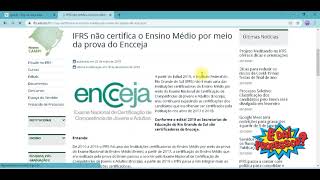 COMO PEGAR O CERTIFICADO DO ENCCEJA NO RIO DE JANEIRO [upl. by Eelanna361]