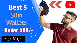 Best 5 Brands Mens Slim Wallets 💥 Under 500 Unboxing amp Review [upl. by Ellette]