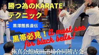 Karate techniques to win A mustsee for Kyokushin beginners players black belts and instructors [upl. by Hgielek]