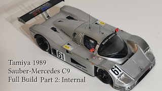 TAMIYA  124  1989 SauberMercedes C9  No 24359  Part 2 Internal scalemodel [upl. by Aramoix509]