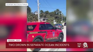 2 people drown in separate ocean incidents [upl. by Salomo413]