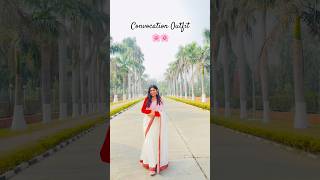 OOTD 🪭 trending shorts grwm ootd fashion outfit saree college convocation ethnicwear lol [upl. by Redan561]