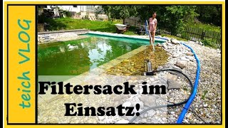 Effektive Teichpflege So reinigst du deinen Schwimmteich mit einem Filtersack [upl. by Rheba]