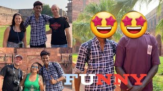 I meet with foreigner at red fort Agra  vlog of agra red fort [upl. by Ringo]