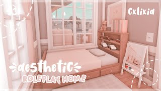 Bloxburg  2Story Aesthetic Family Home Interior  House Build  100k [upl. by Brook]