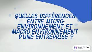 Macro environnement et Micro environnement [upl. by Nayrb]