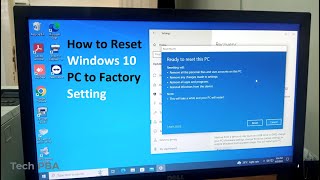 How to Reset Windows 10 PC to Factory Setting [upl. by Sairahcaz]