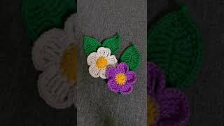 Crochet Flower কুশিকাটার ফুল Kusi katar fulKuruser phool short [upl. by Fiann]